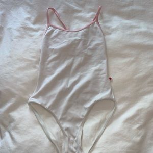 White yumiko with pink trim